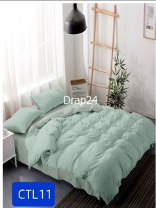 BỘ CHĂN GA GỐI COTTON LỤA DRAP24 - CTL11