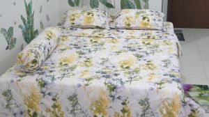 BỘ CHĂN GA GỐI COTTON LỤA DRAP24 - CTL03